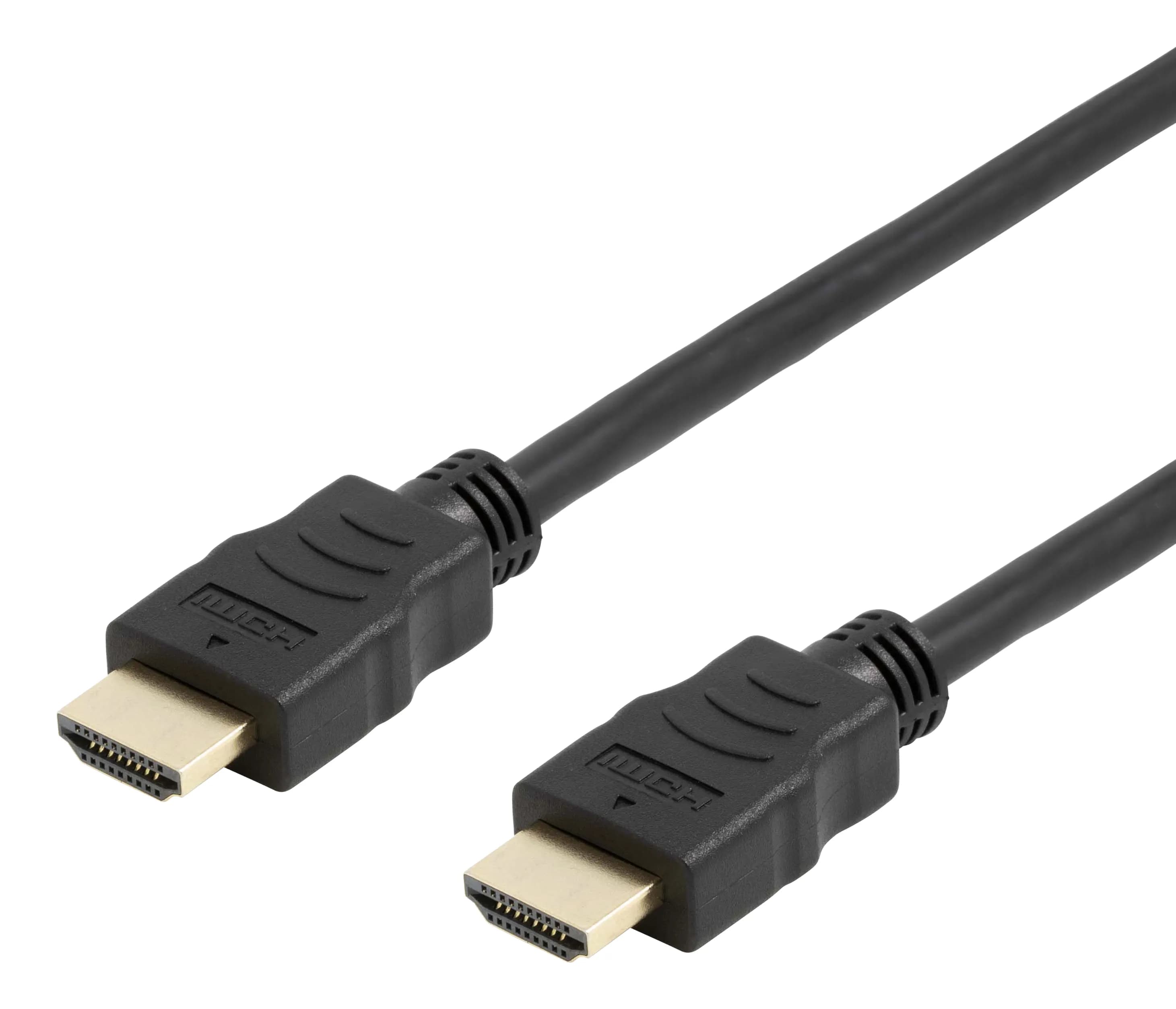 Deltaco HDMI 2.0 -kaapeli jossa Ethernet, 3 m, musta