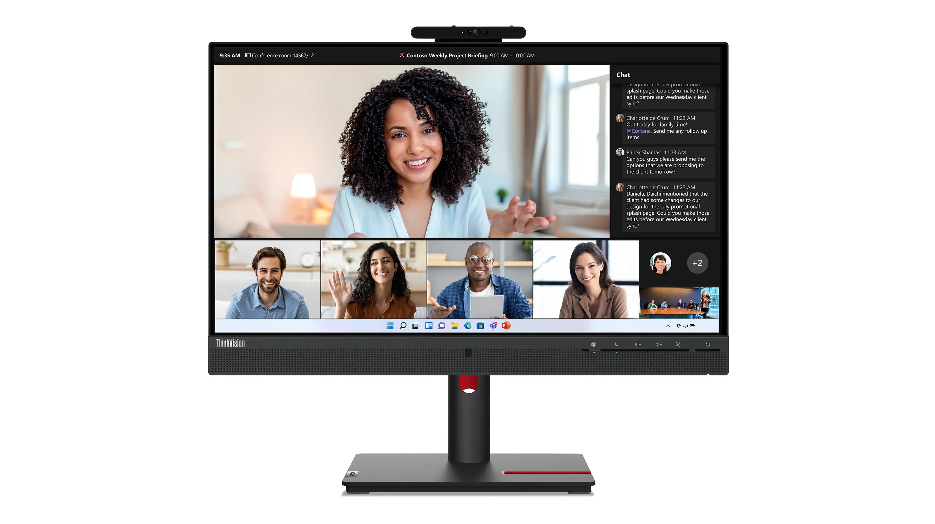 Lenovo ThinkVision T24mv-30 23.8" Full HD, IPS -näyttö, USB-C hub