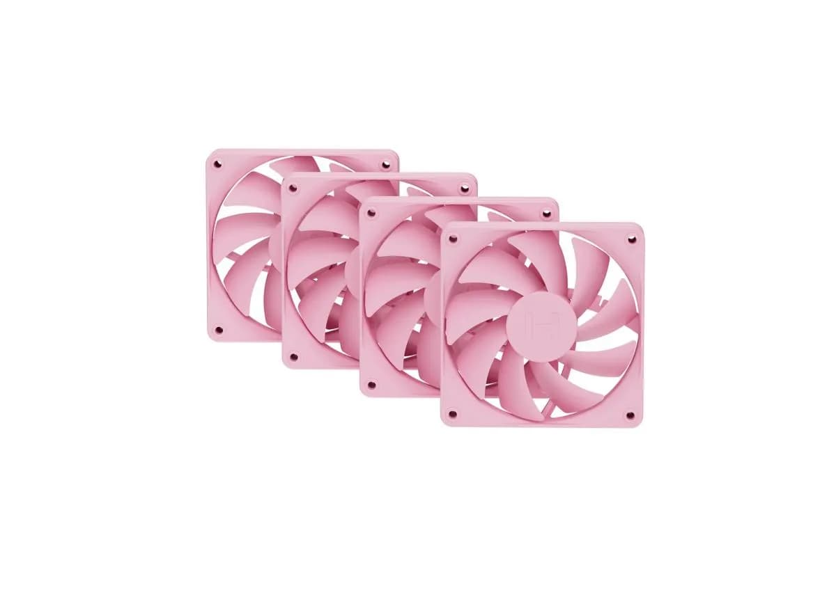 HYTE FA12 PWM -tuuletinsarja, nestelaakeri, 120 mm, 4 kpl, Strawberry Milk
