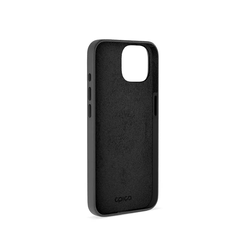 Epico Mag+ Leather Case, iPhone 15 -suojakuori, Musta