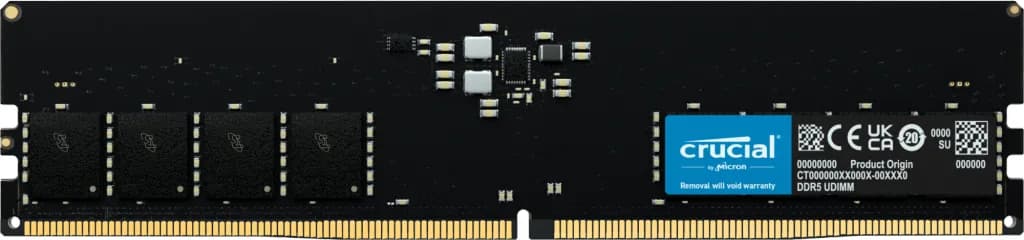 Crucial 16 Gt (1 x 16 Gt) DDR5 4800 MHz, CL40 -muisti (XMP/EXPO)