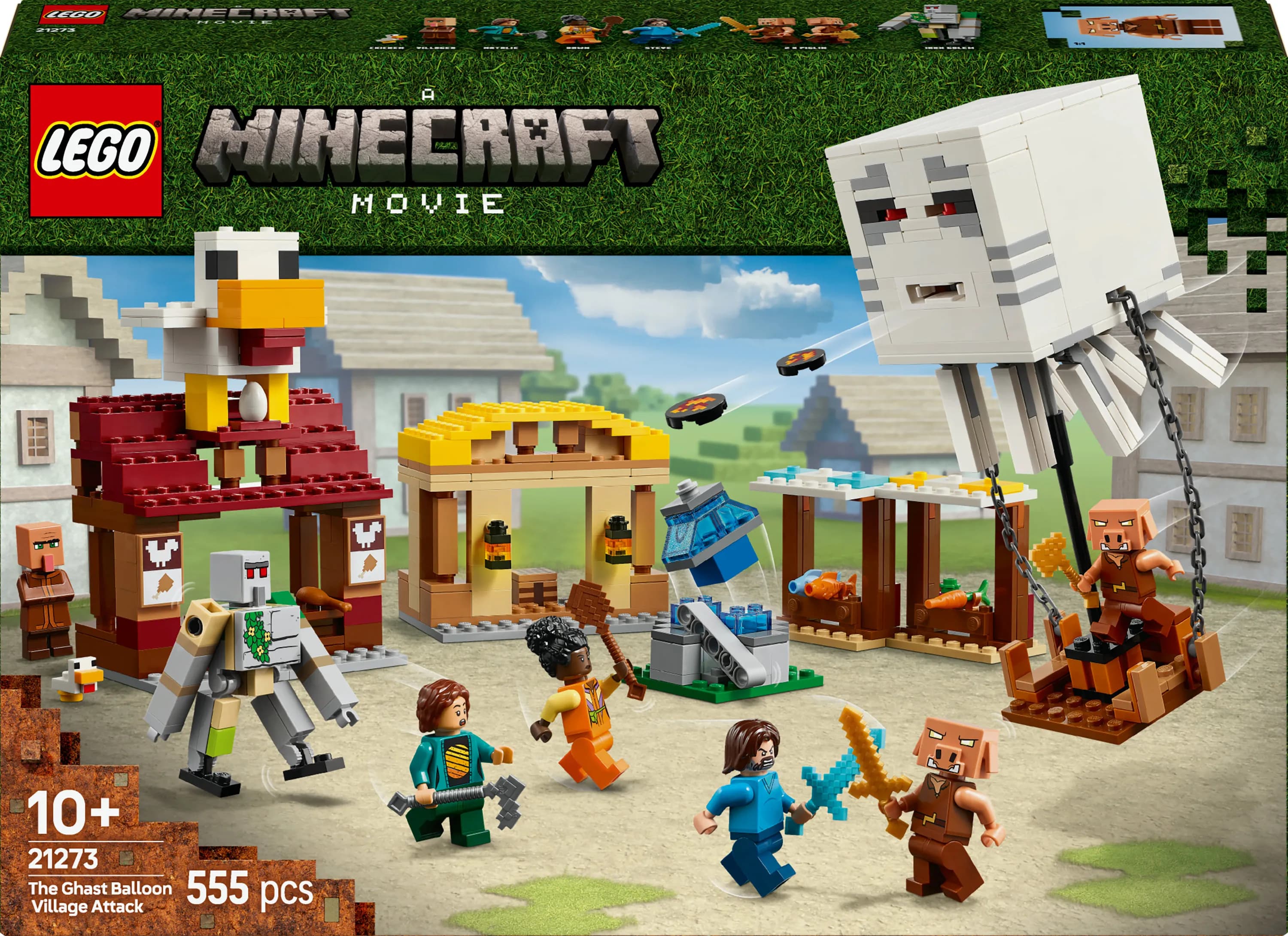 LEGO Minecraft Hornanhenki-kuumailmapallon hyökkäys kylään 21273