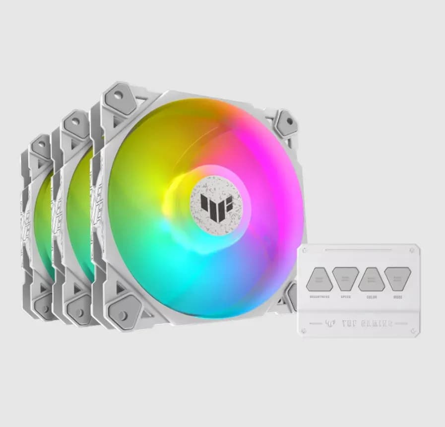 ASUS TUF Gaming TF120 ARGB Triple Kit -kotelotuuletin - 120 mm - valkoinen