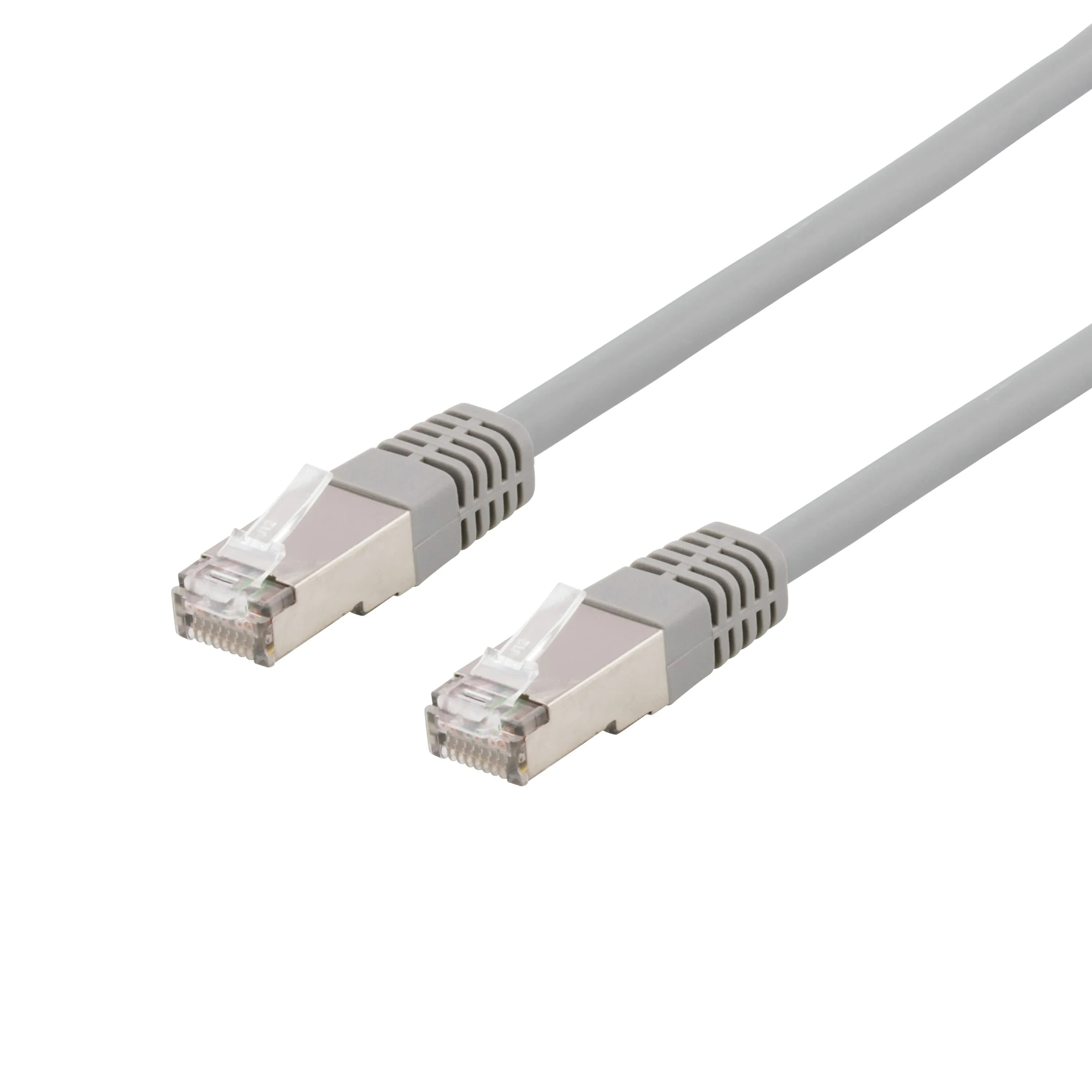 Deltaco Cat6a U/FTP LSZH RJ45 5m -verkkokaapeli, harmaa