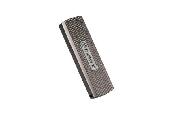 Transcend ESD330C 512 Gt USB 3.2 Gen 2 (USB-C) -ulkoinen SSD, kannettava, laitteistosalaus, salasanasuojaus, Dark Grayish Brown