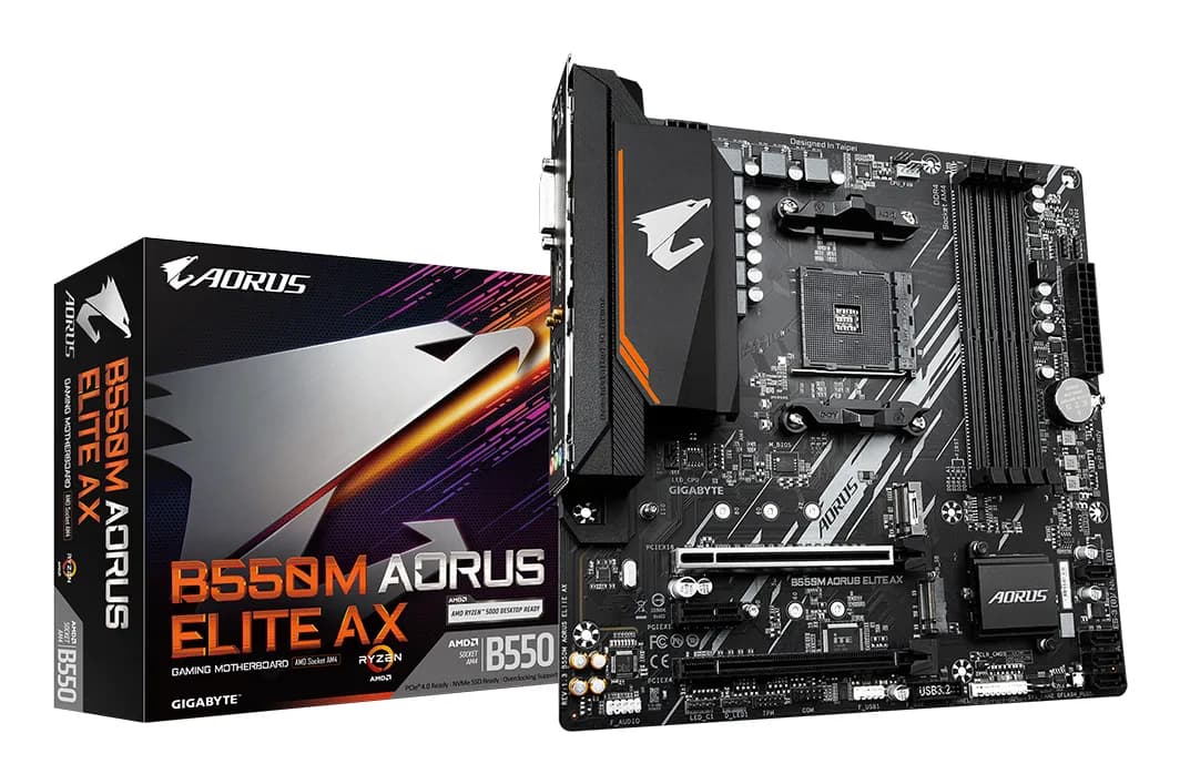 Gigabyte Aorus B550M Elite AX WiFi 6E AM4 mATX -emolevy
