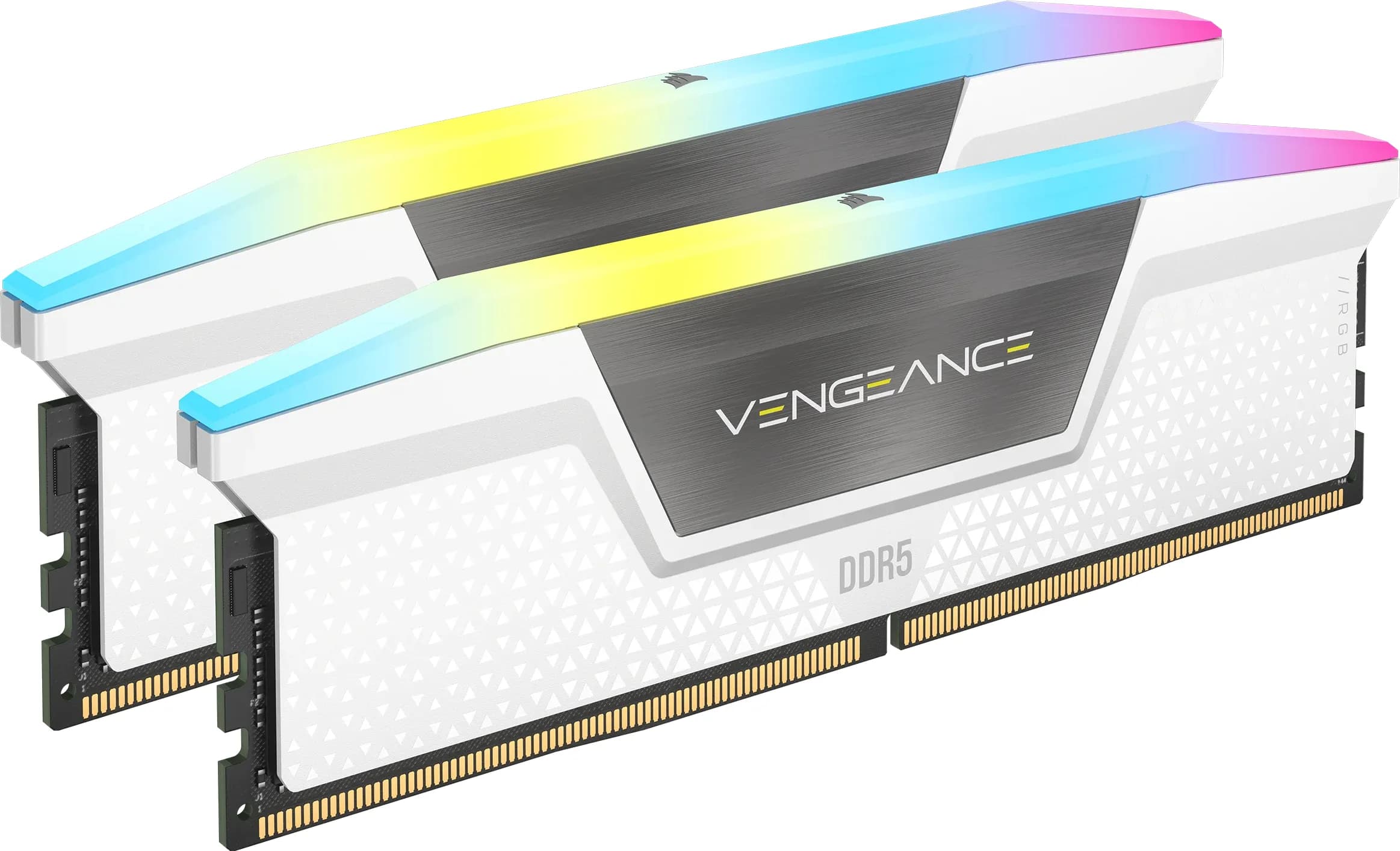 Corsair Vengeance RGB 32 Gt (2 x 16 Gt) DDR5 6000 MHz, CL30 -muisti, valkoinen (EXPO)