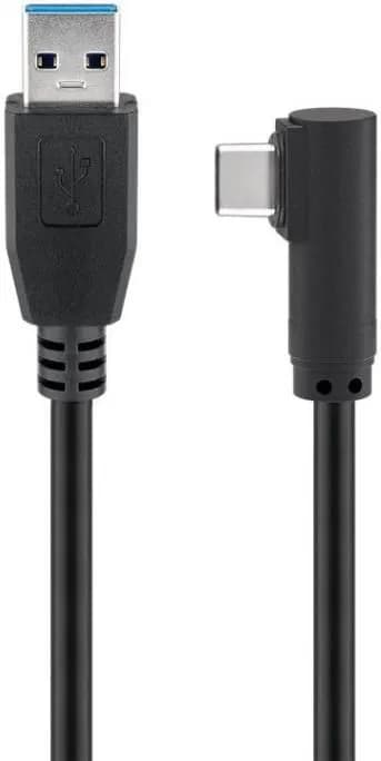 MicroConnect USB 3.2 Gen 1 USB-C – USB-A -kaapeli, 2 m, musta