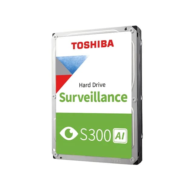 Toshiba S300 AI Surveillance 3.5" 24 Tt, 7200 RPM, 1024 MB, 550 WRL, SATA III -kovalevy (valvontakäyttöön)