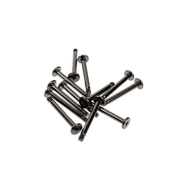 LIAN LI SC-T31B 33.8mm 6#32 12 kpl -asennussarja, musta