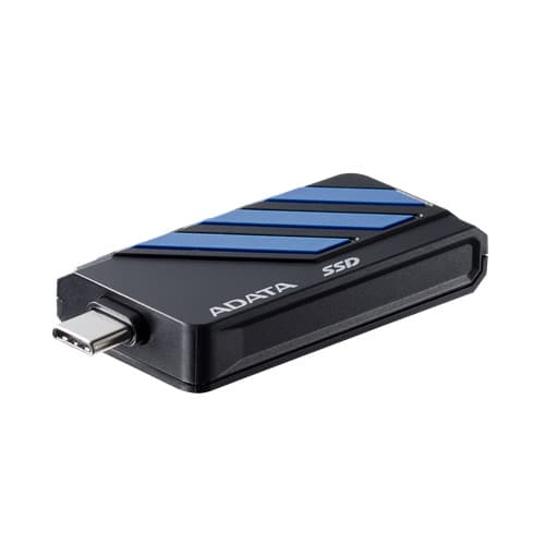 A-DATA SC735 1 Tt USB 3.2 Gen 2 (USB-C) -ulkoinen SSD, iskunkestävä, kannettava, pelikäyttöön, musta/harmaa