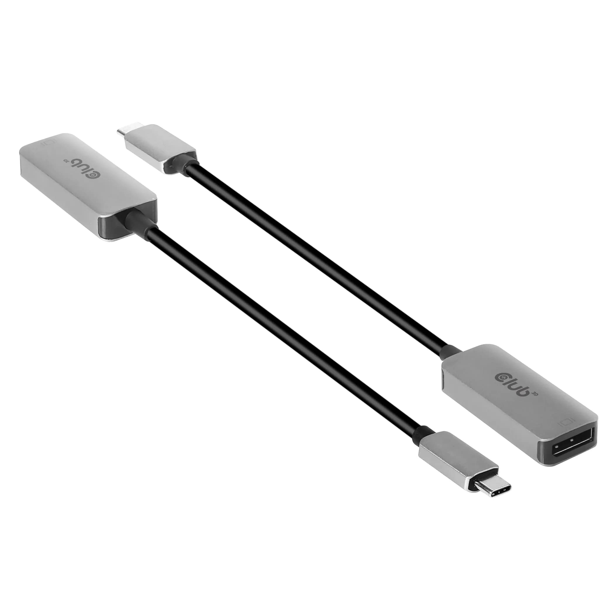 Club 3D USB-C - DisplayPort 1.4 8K 60Hz Active -sovitin, Harma
