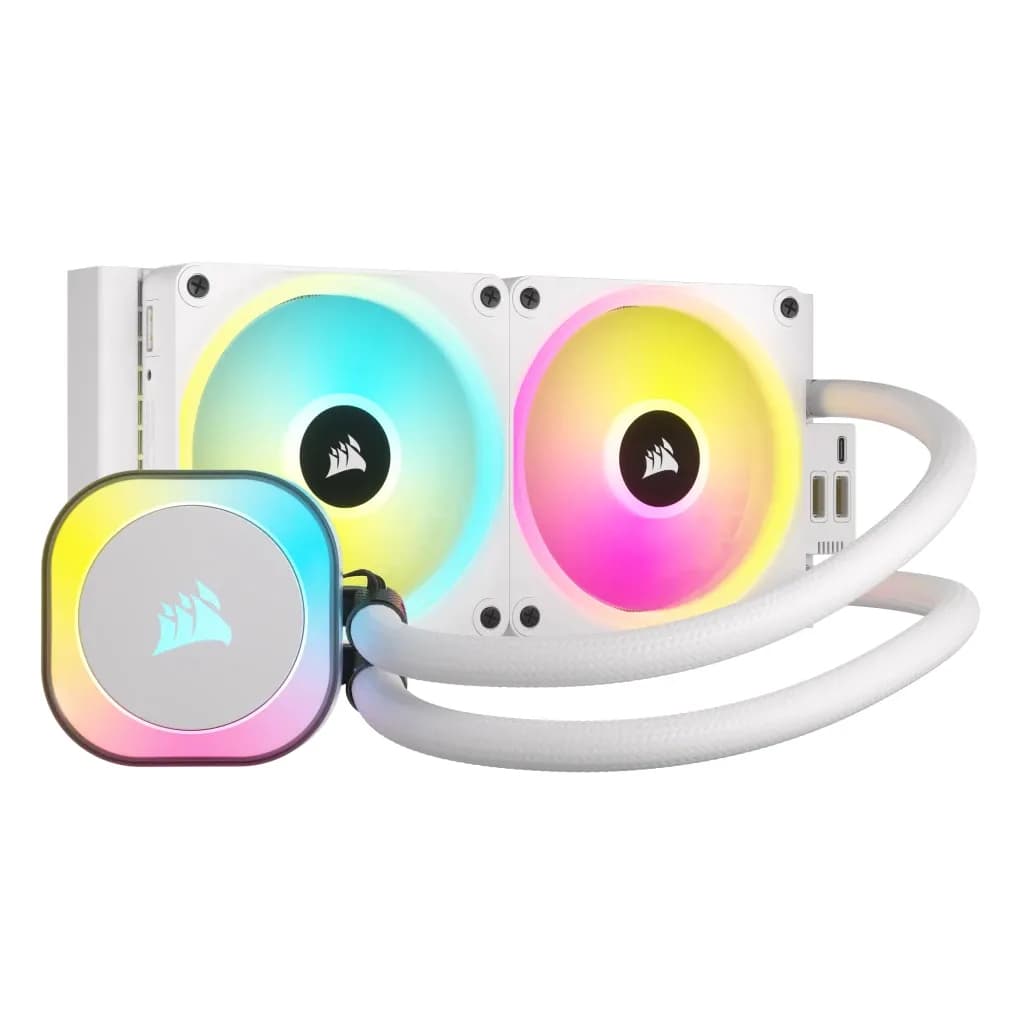 Corsair iCUE LINK H100i 240mm RGB -nestejäähdytin, valkoinen