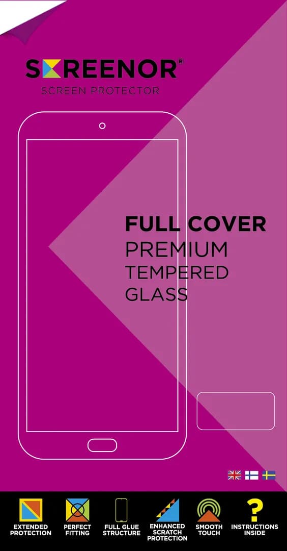 Screenor Full Cover, iPhone 12 / 12 Pro -panssarilasi