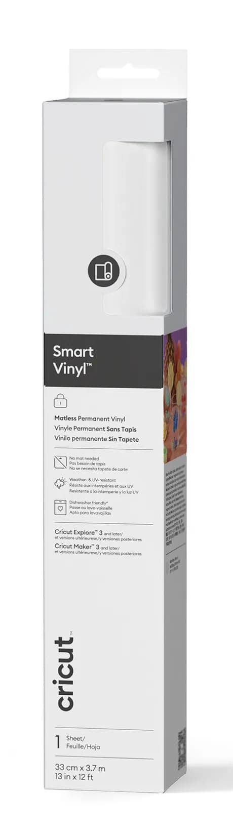 Cricut Smart Vinyl Permanent 33x366cm 1 sheet (valkoinen)