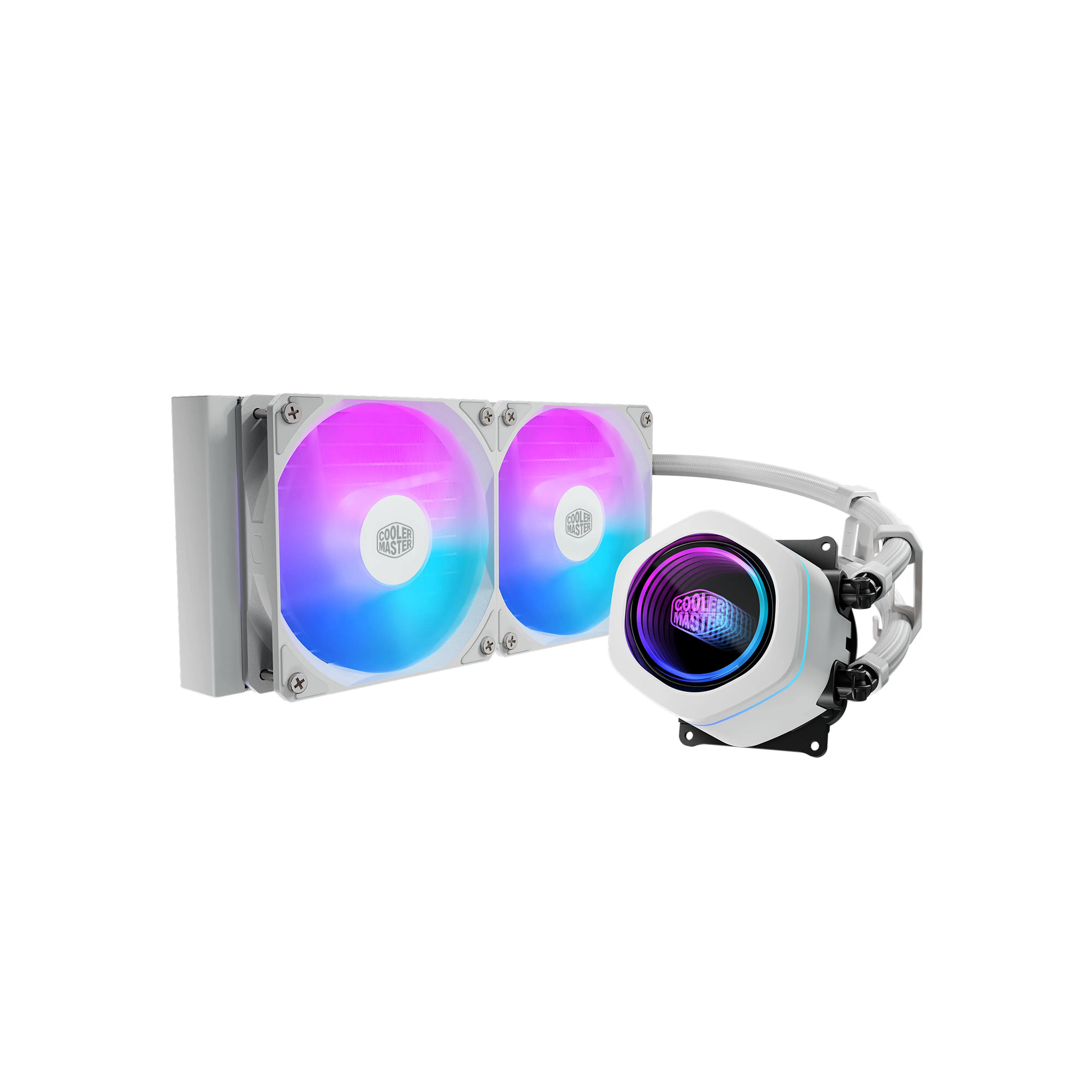 Cooler Master MasterLiquid Core Nex 240mm ARGB -nestejäähdytin, valkoinen