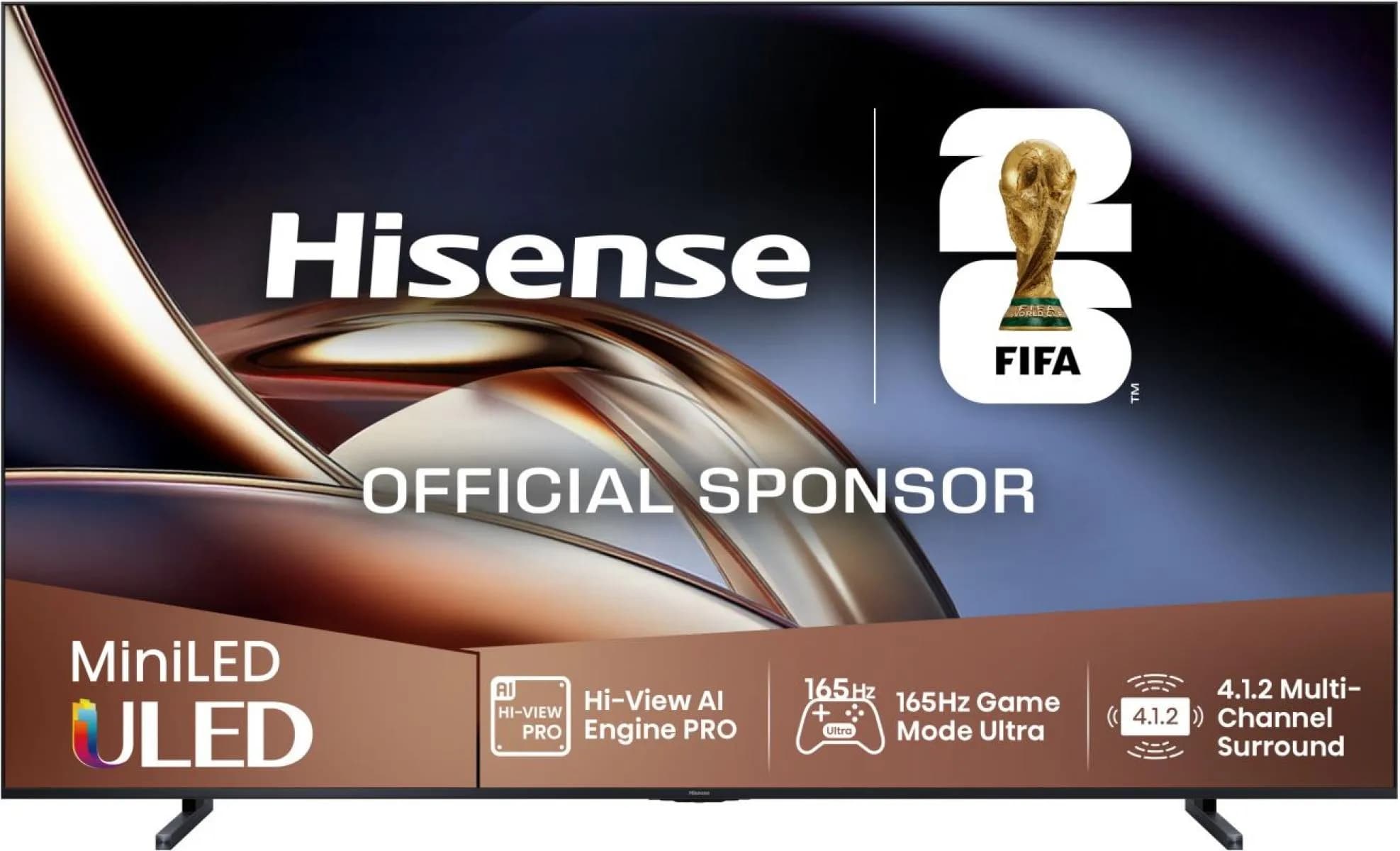 Hisense 100U8Q 100" 4K ULED Mini LED Google TV, 165 Hz, HDR10+, Dolby Vision