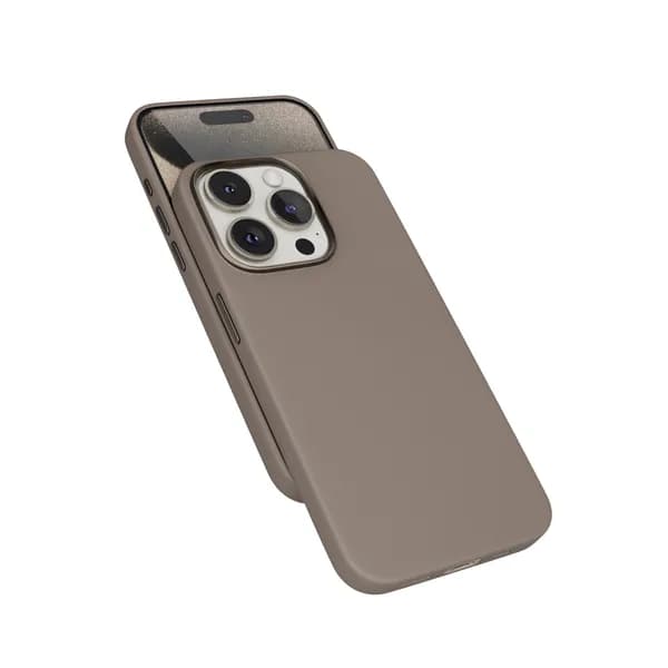 Epico Mag+ Leather Case, iPhone 15 Pro Max -suojakuori, Beige