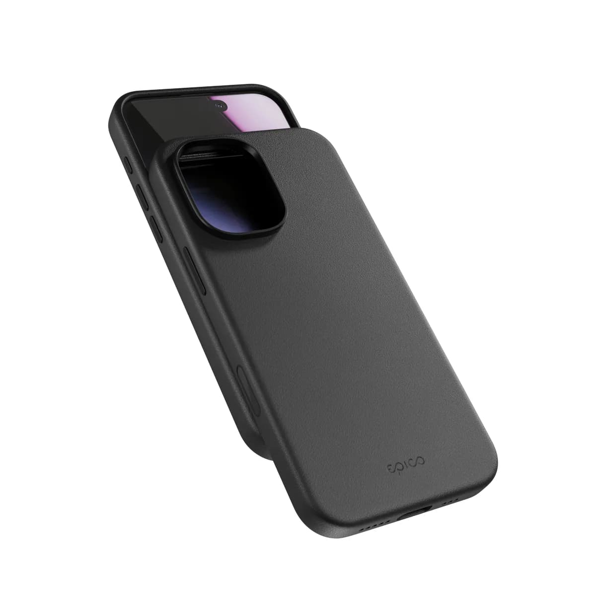 Epico Leather Pro Mag+ Case iPhone 17 Qi2  &  MagSafe yhteensopiva, musta