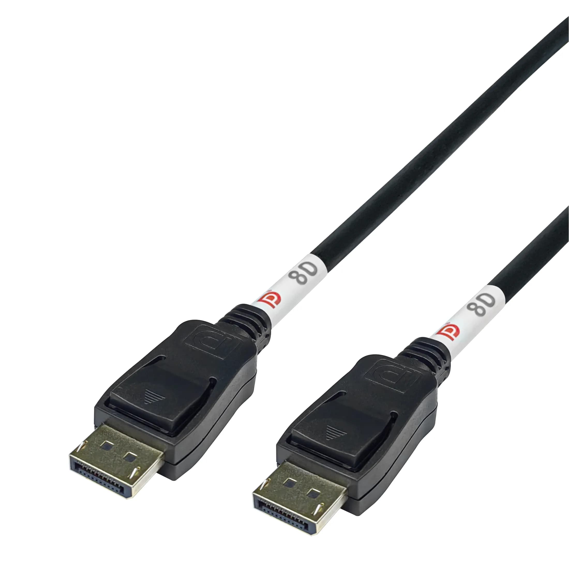 Deltaco DisplayPort 2.1 -kaapeli, jossa 8K, 1 m, musta