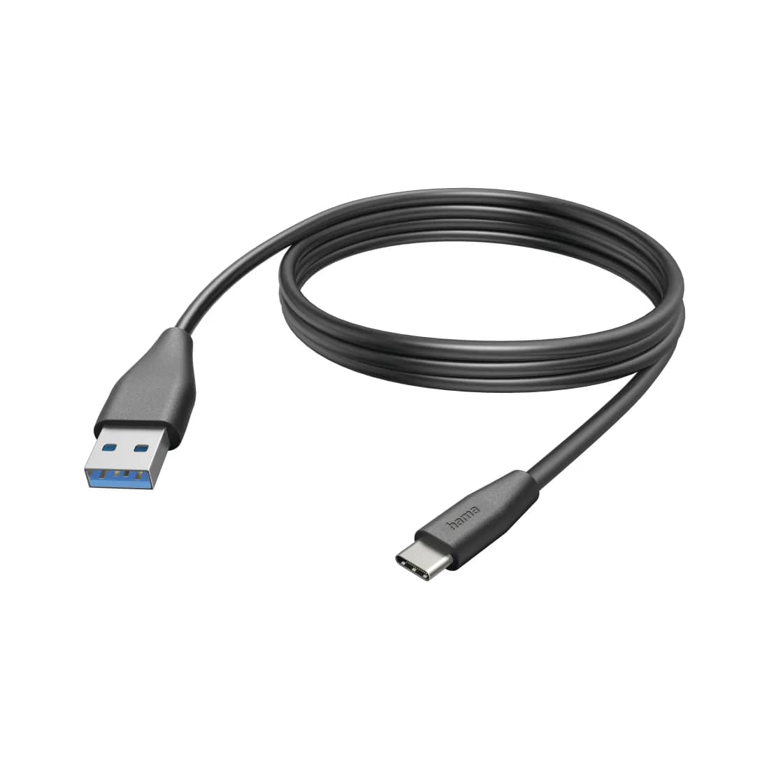 Hama USB 2.0 USB-C – USB-A -kaapeli, 3 m, musta