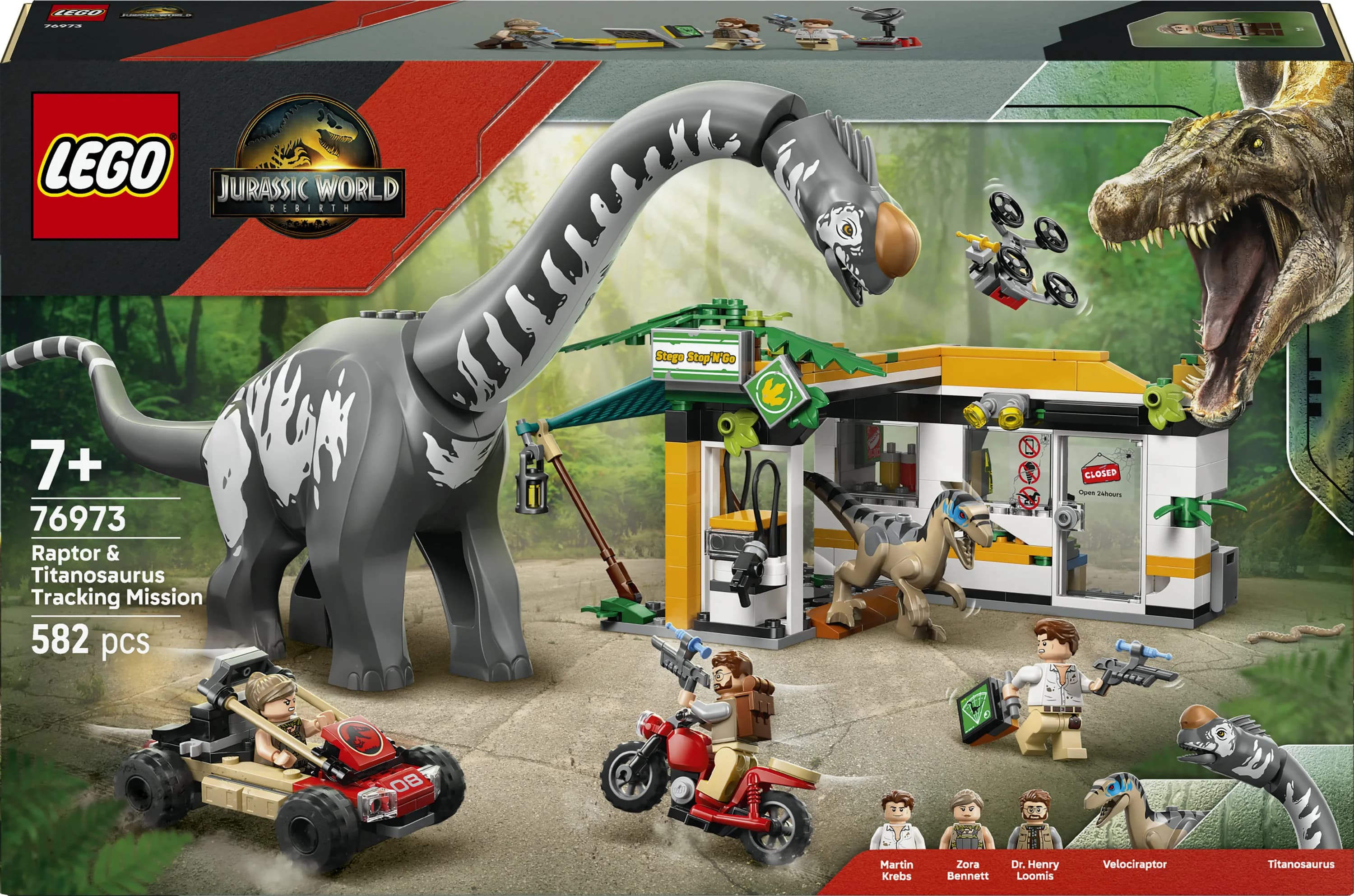 LEGO Jurassic World Raptorin ja Titanosauruksen jäljillä 76973