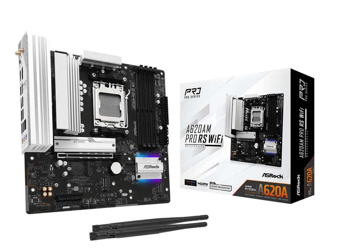 ASRock A620AM Pro RS WiFi AM5 mATX -emolevy