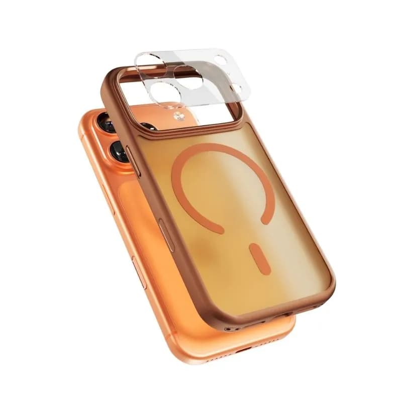 Epico HeroMatte Pro Mag+ Case | iPhone 17 Pro | Orange | Qi2  &  MagSafe Compatible | crossbody ready  &  camera island protector