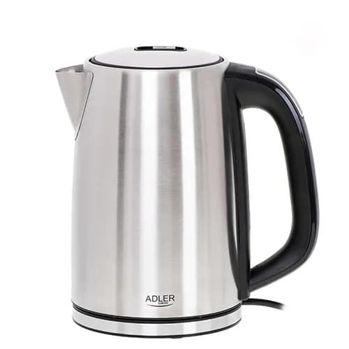 Adler AD 1340 -vedenkeitin, 1,7 l, 2200 W, musta/hopea