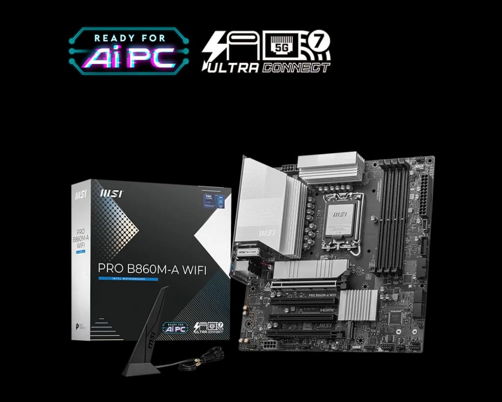 MSI PRO B860M-A WIFI LGA 1851 mATX -emolevy