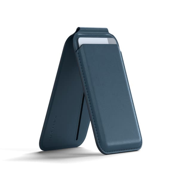 Satechi Vegan-Leather Magnetic Wallet Stand -lompakko, Sininen