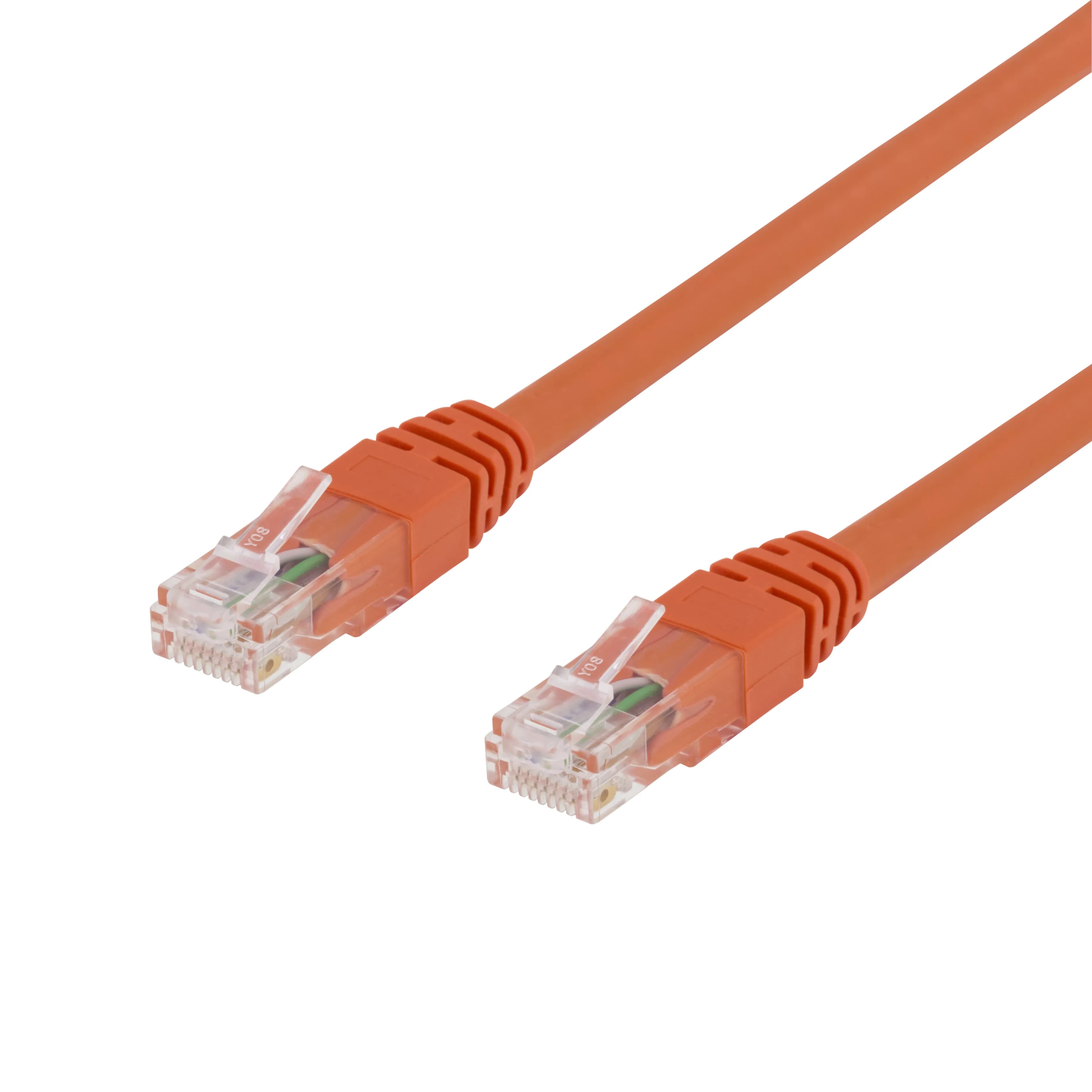 Deltaco Cat6 U/UTP RJ45 0.75m -verkkokaapeli, oranssi