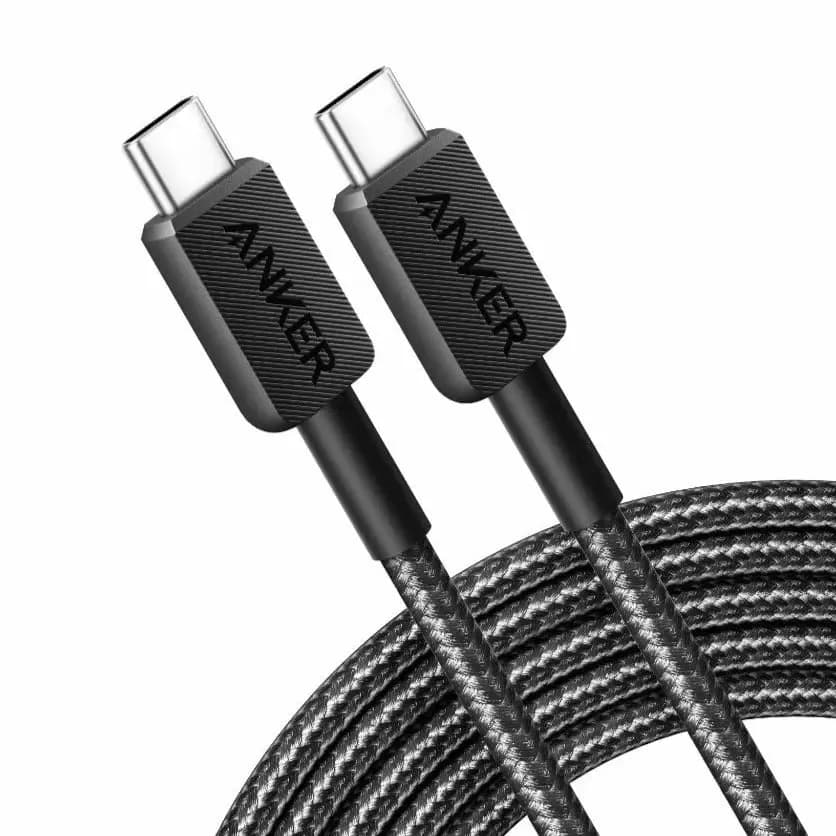 Anker 322 USB-C -kaapeli, 60 W, 1,8 m, musta