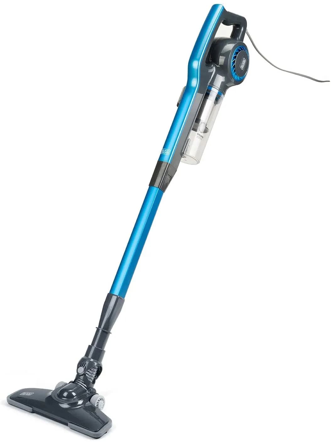 BLACK+DECKER BXVMS600E 0.6L 600W pussiton -varsi-imuri, sininen