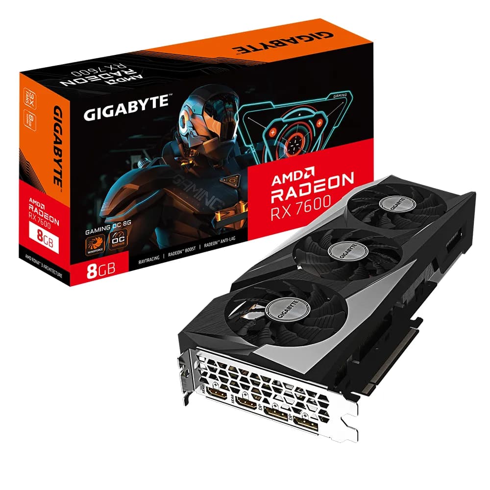 Gigabyte Radeon RX 7600 GAMING 8 Gt OC -näytönohjain