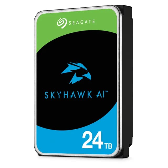 Seagate SkyHawk AI 3.5" 24 Tt, 7200 RPM, 512 MB, 550 WRL, SATA III -kovalevy (valvontakäyttöön)
