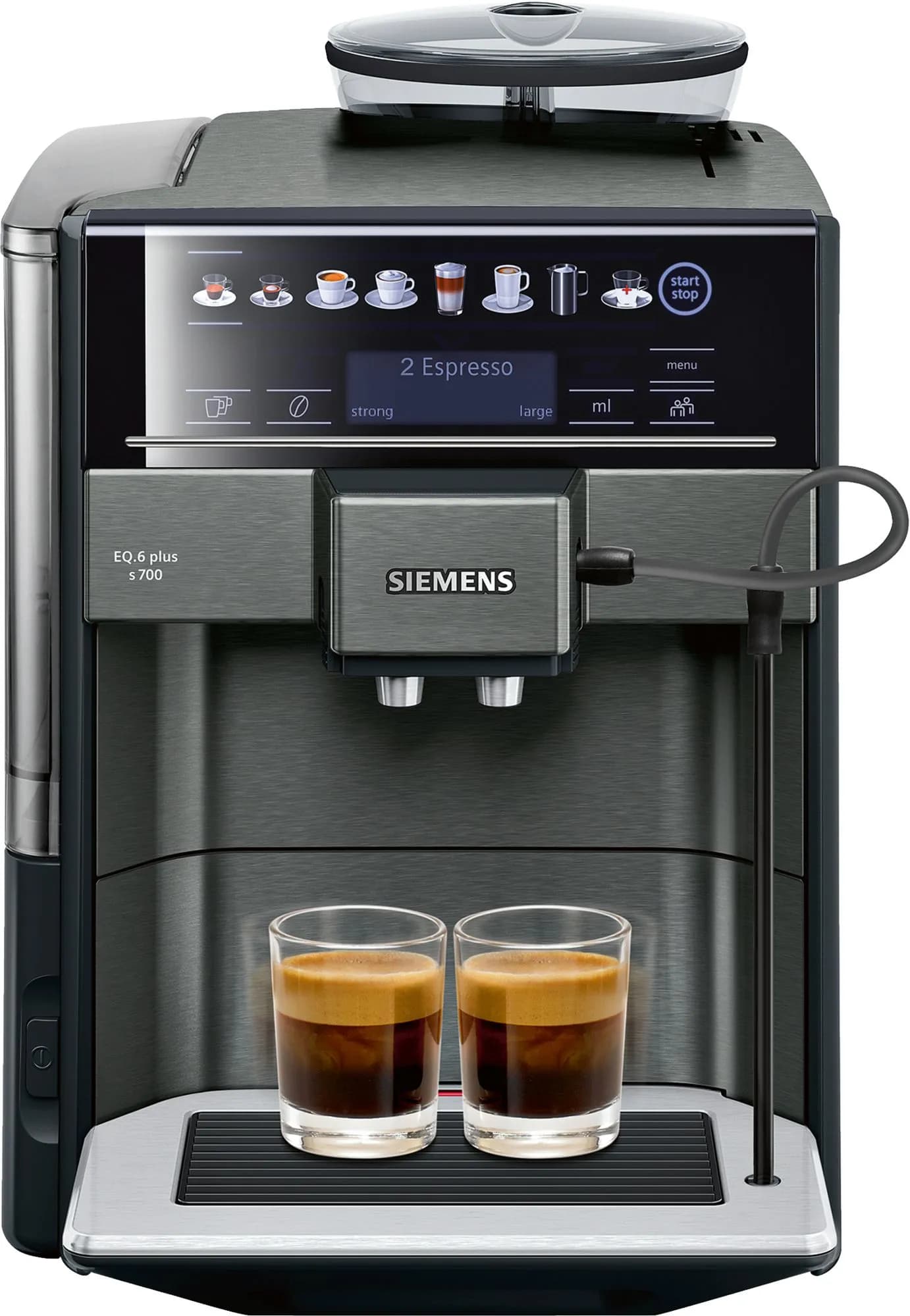 Siemens TE657319RW EQ6 plus s700 -espressokeitin, musta, Harmaa
