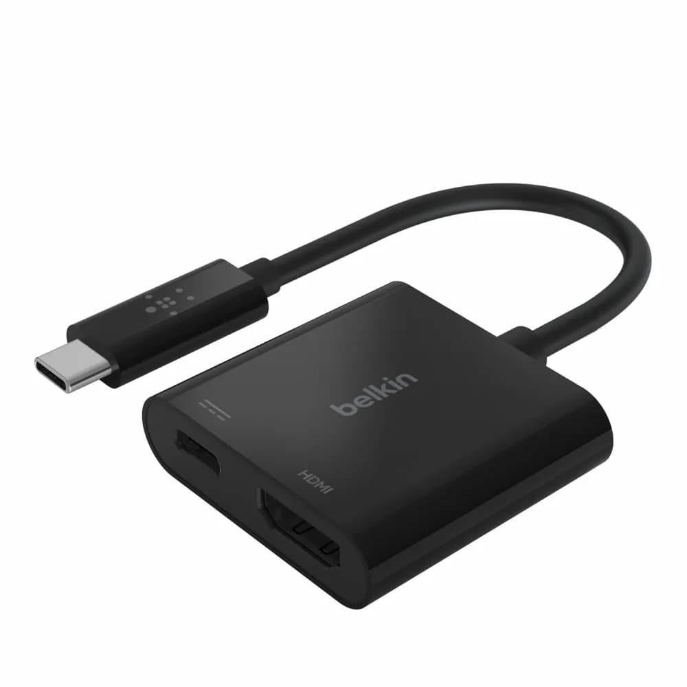 Belkin USB-C to HDMI + Charge Adapter  -adapteri, Musta