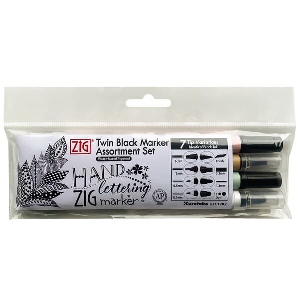 Zig Twin tip 4-set black