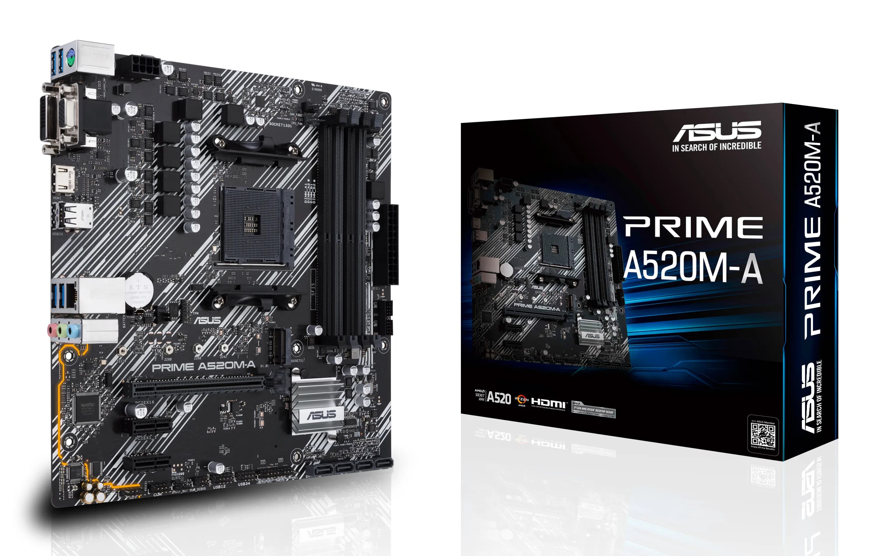 Asus PRIME A520M-A II/CSM AM4 mATX -emolevy