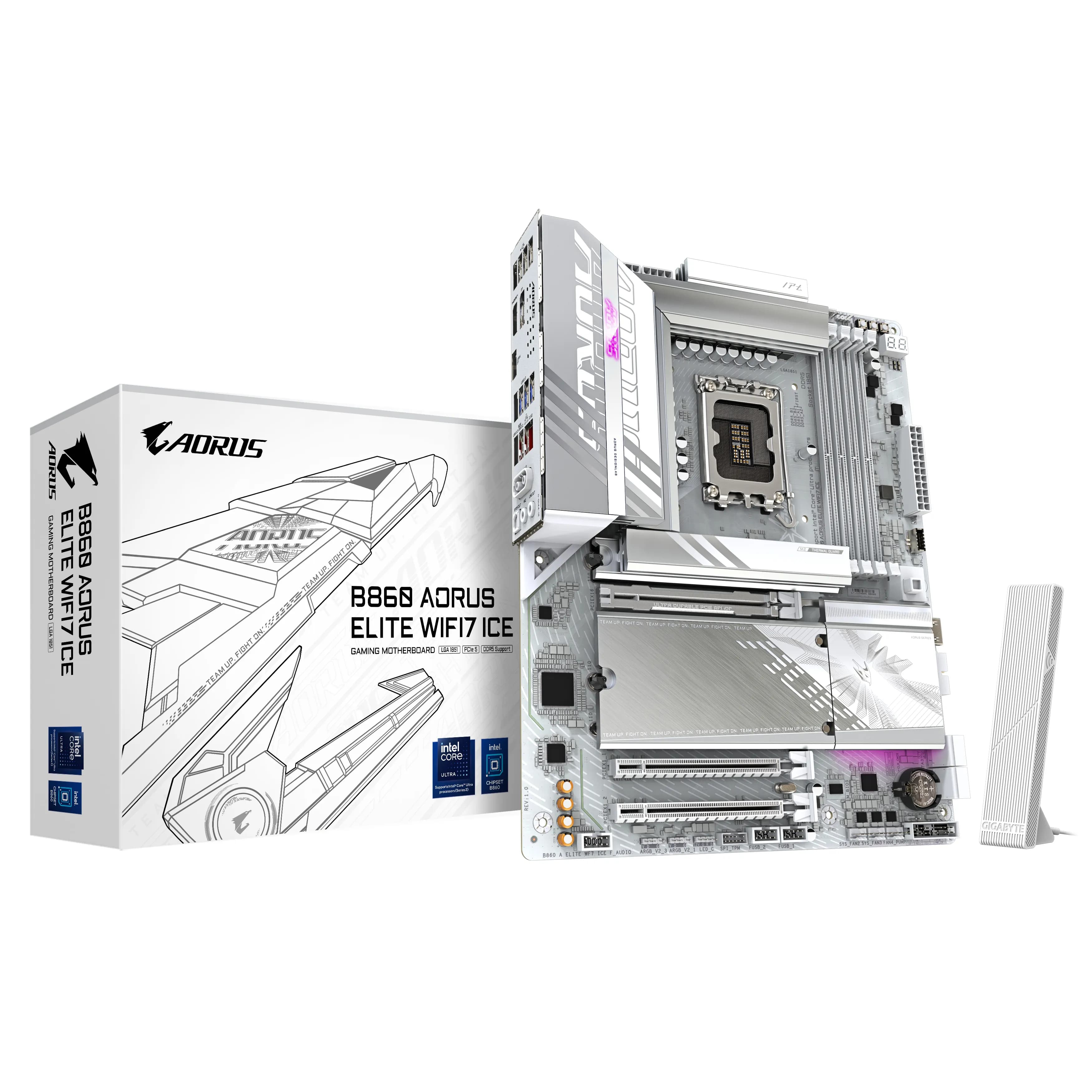 Gigabyte B860 AORUS ELITE ICE Wi-Fi 7 LGA 1851 ATX -emolevy