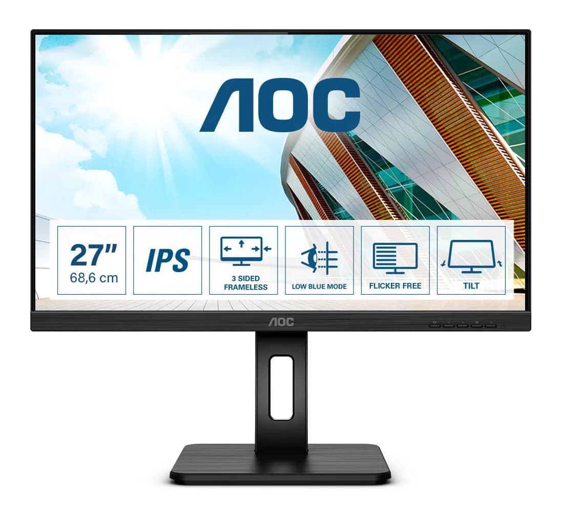 AOC 27P2Q 27" Full HD, IPS -näyttö, USB hub