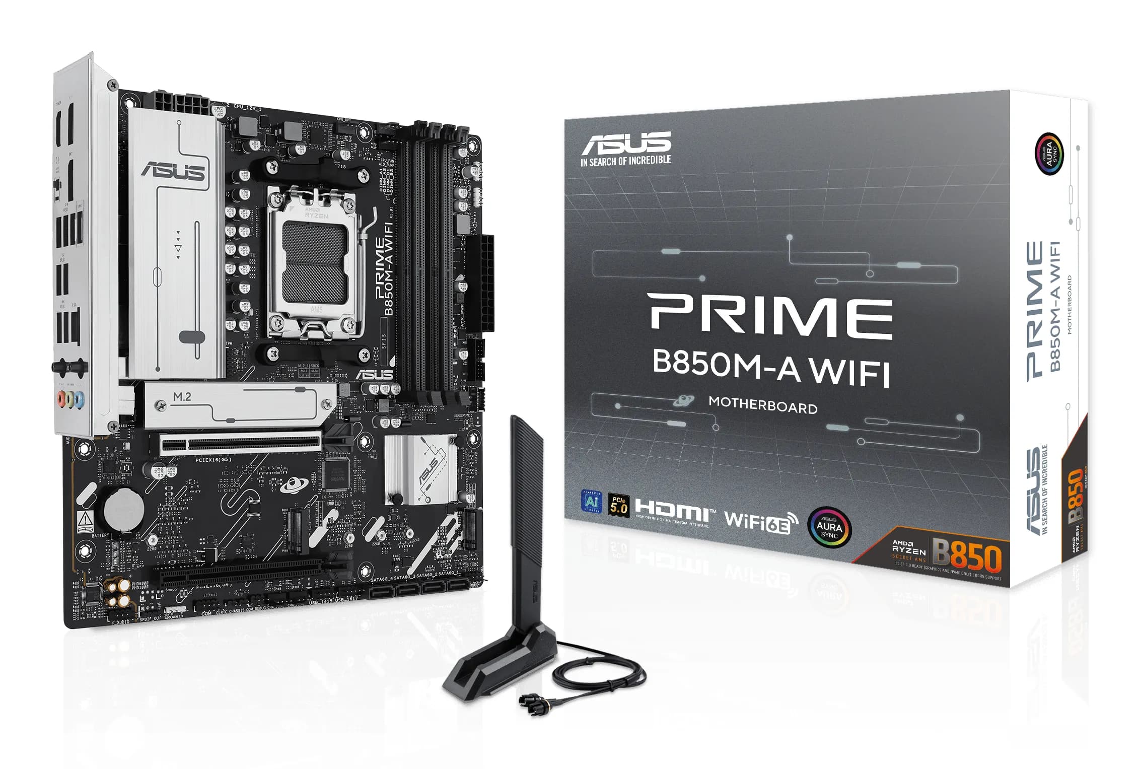 Asus PRIME B850M-A WiFi AM5 mATX -emolevy