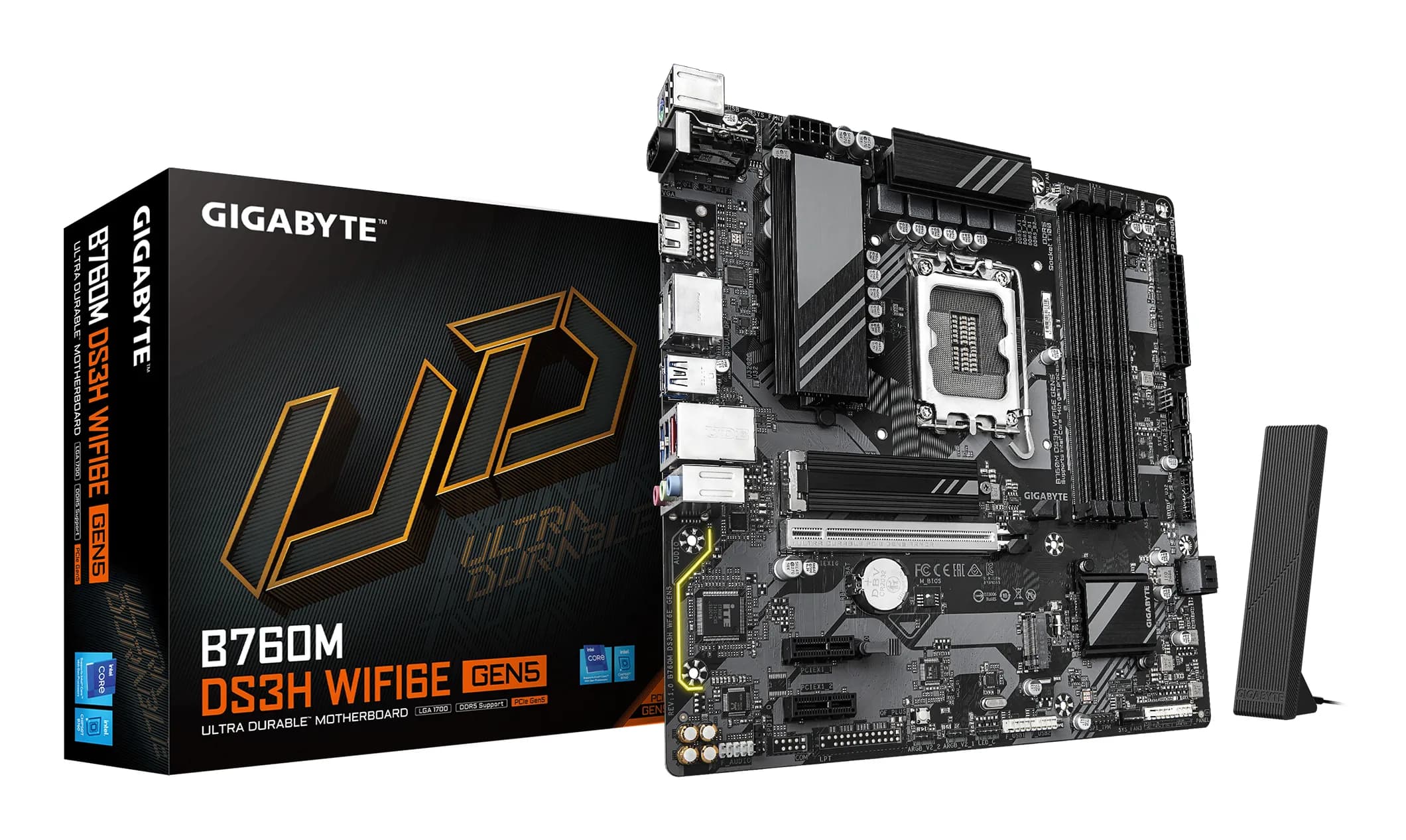 Gigabyte B760M DS3H Wi-Fi 6E LGA1700 mATX -emolevy