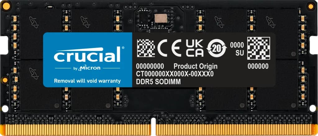 Crucial 32 Gt (1 x 32 Gt) DDR5 4800 MHz, CL40 -muisti
