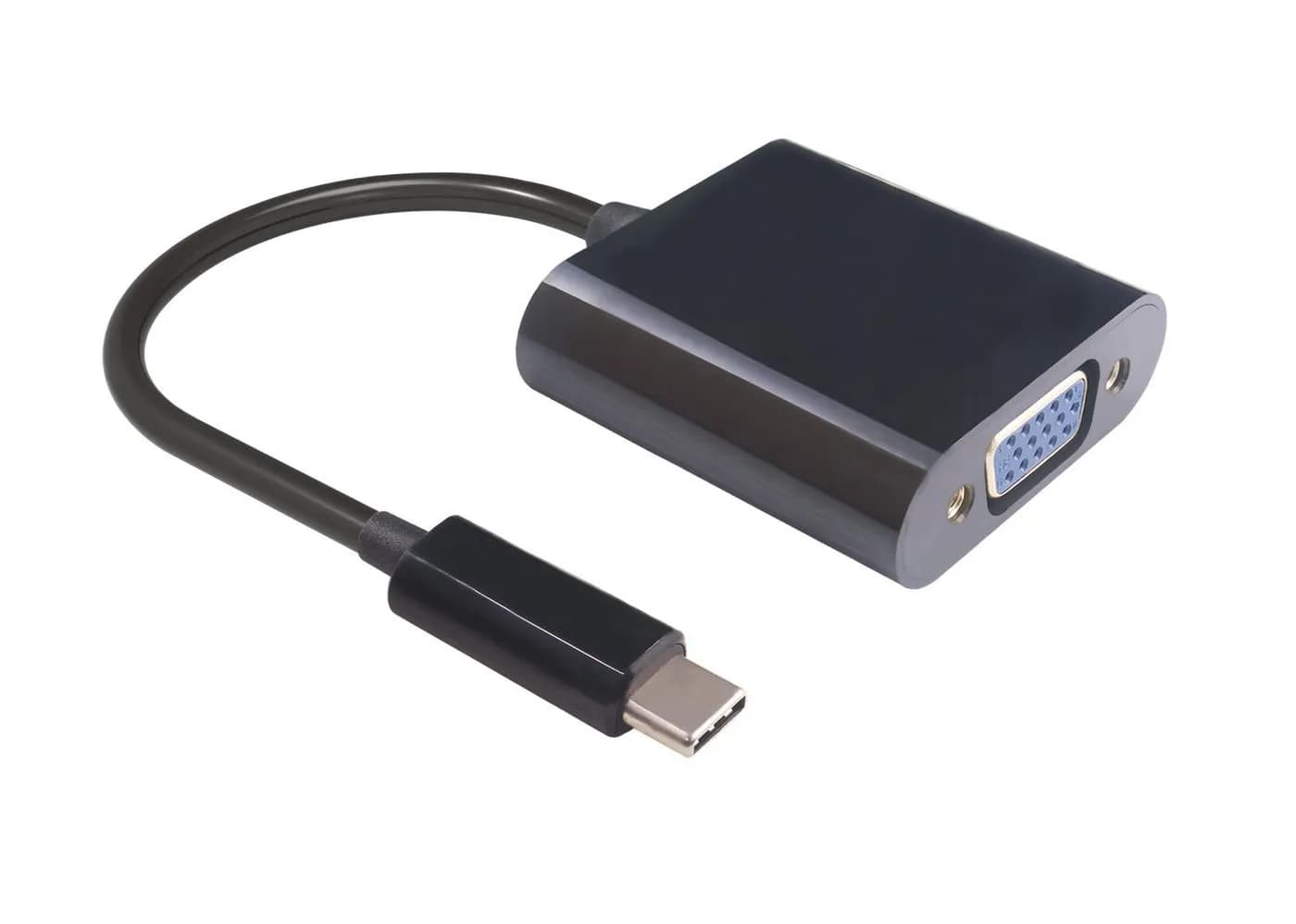 MicroConnect Adapter USB3.1 C - VGA M-F -adapteri, 0.2m, Musta