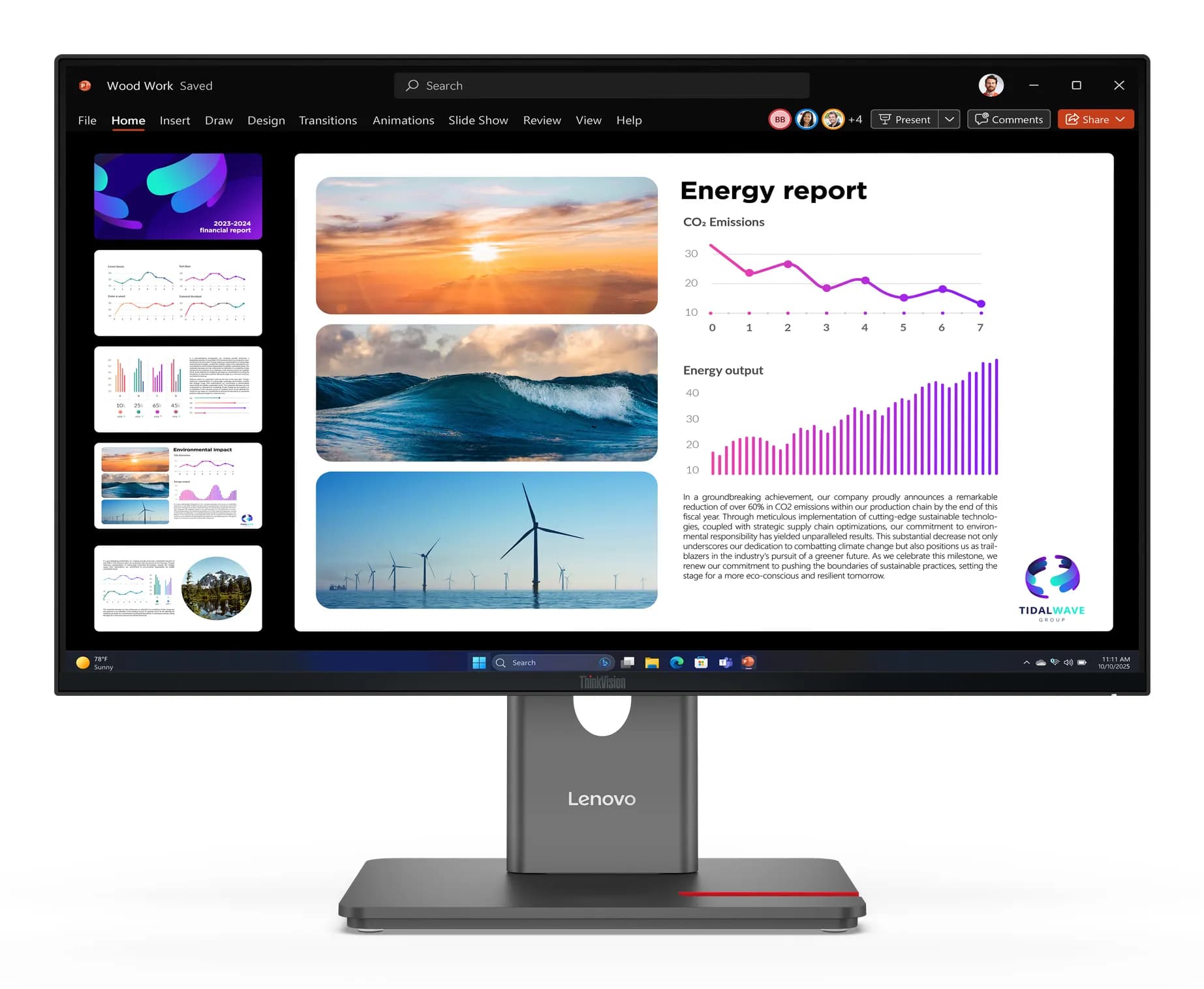 Lenovo ThinkVision P24Q-40 23.8" QHD, IPS -näyttö, 120Hz, HDR