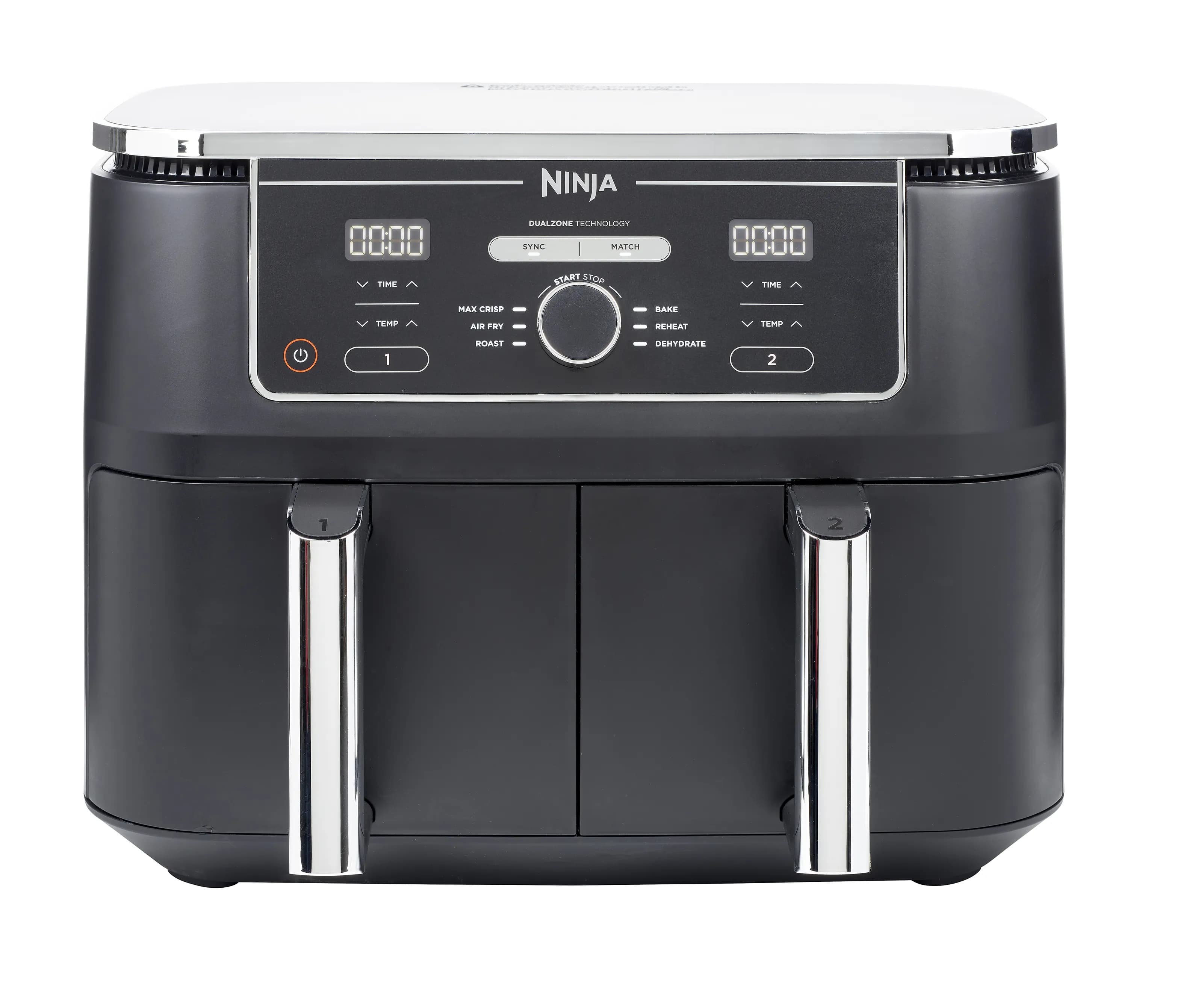 Ninja Foodi MAX Dual Zone AF400EU, 9,5 l, 2 kg, 2470 W, airfryer, musta