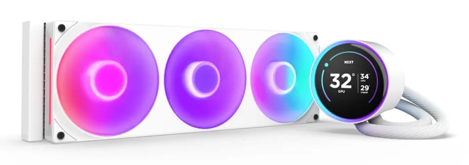 NZXT Kraken Elite 360mm RGB -nestejäähdytin, valkoinen