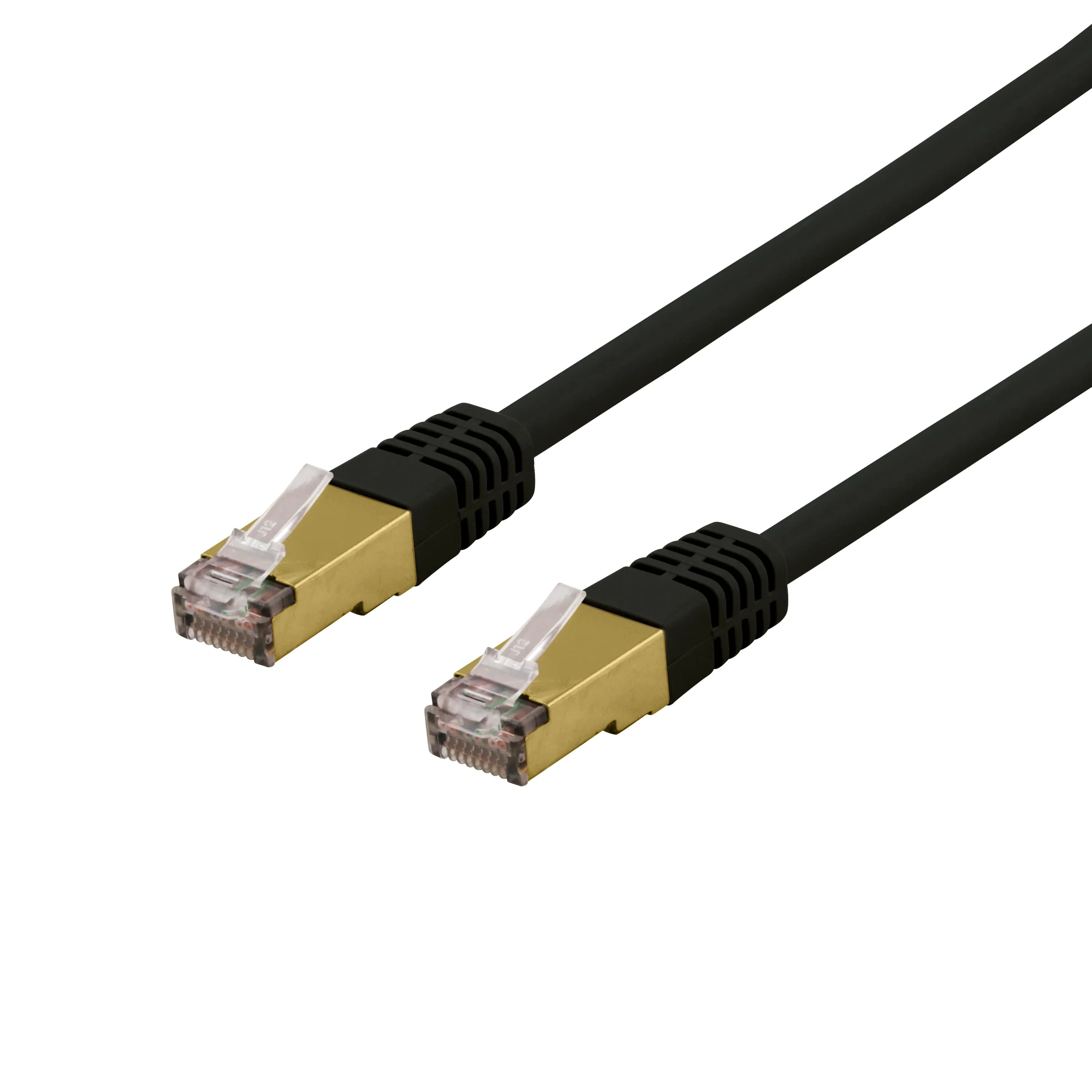 Deltaco Cat6a SFTP RJ45 1.5m -verkkokaapeli, musta